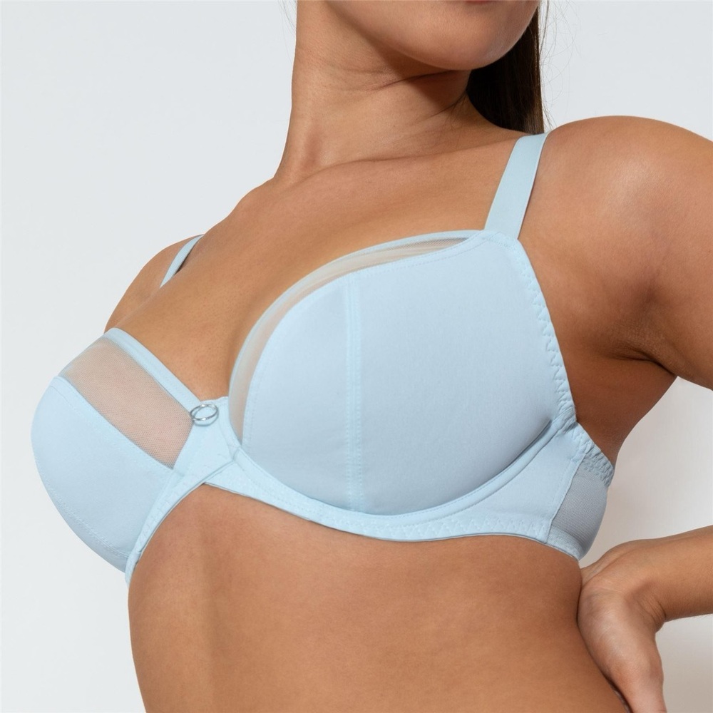 Curvy Kate Daily Balcony Bra Icy Blue, Curved Underband Size UK 30HH / USA 30L